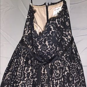 Black strapless formal dress